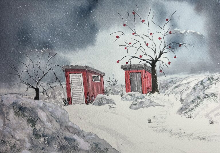 Bild med titel: Det är vinter på ön