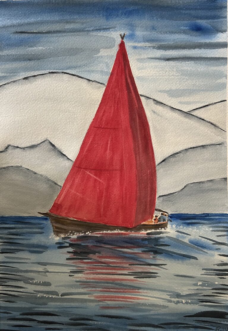 Bild med titel: Lady in red