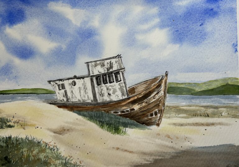 Bild med titel: Strandad